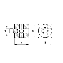 M5 алюминиевый кубический соединитель, 7.5 г, для систем ZEISS A-5555-0191